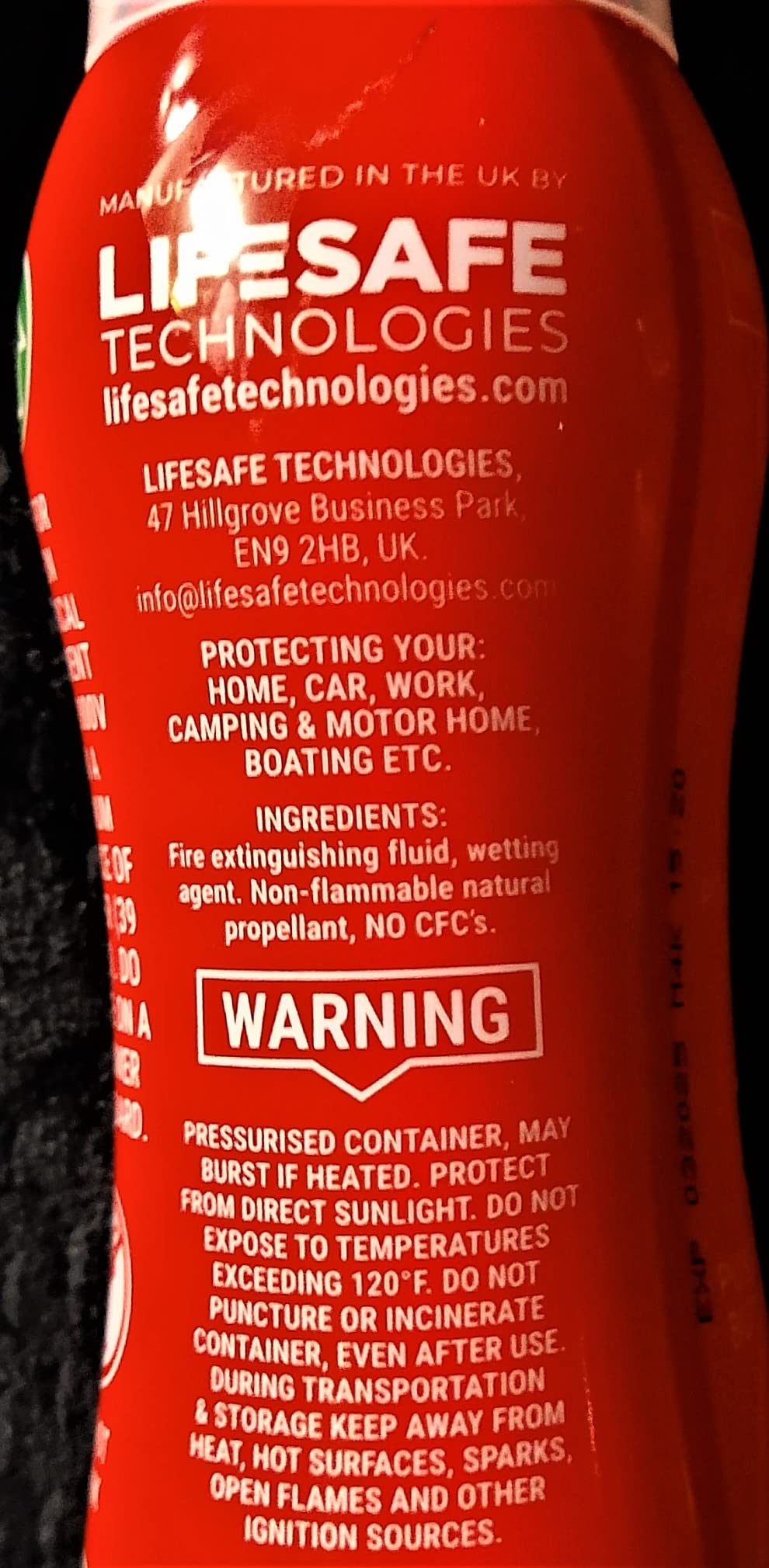 LifeSafe Technologies StaySafe All-in-1 Portable Fire Extinguisher, Compact Fire Spray Easy to use on 10 Types of Fires, Non-Toxic & Eco-Friendly customer photo 2