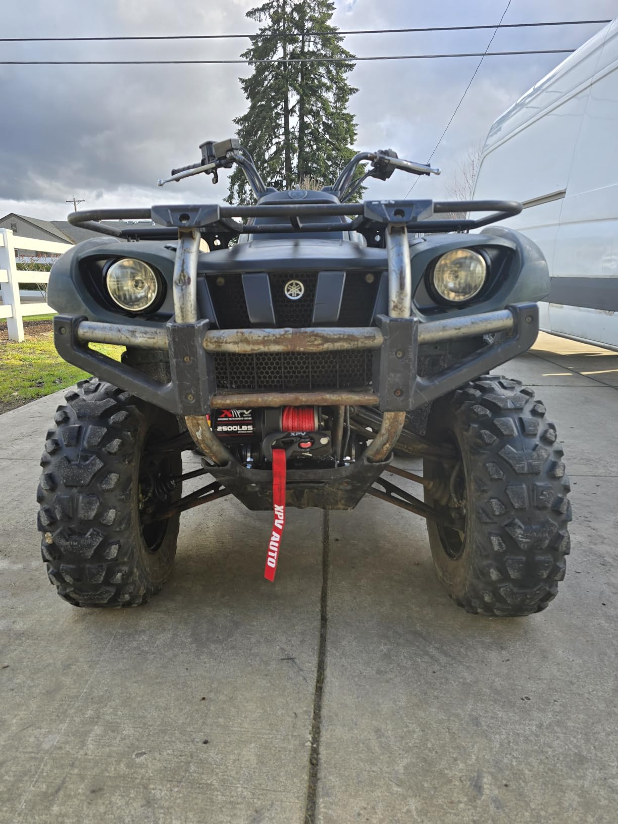 XPV AUTO 2500lbs Electric Winch 12V Synthetic Rope Nylon Towing Winches for ATV UTV Boat Trailer customer photo 2