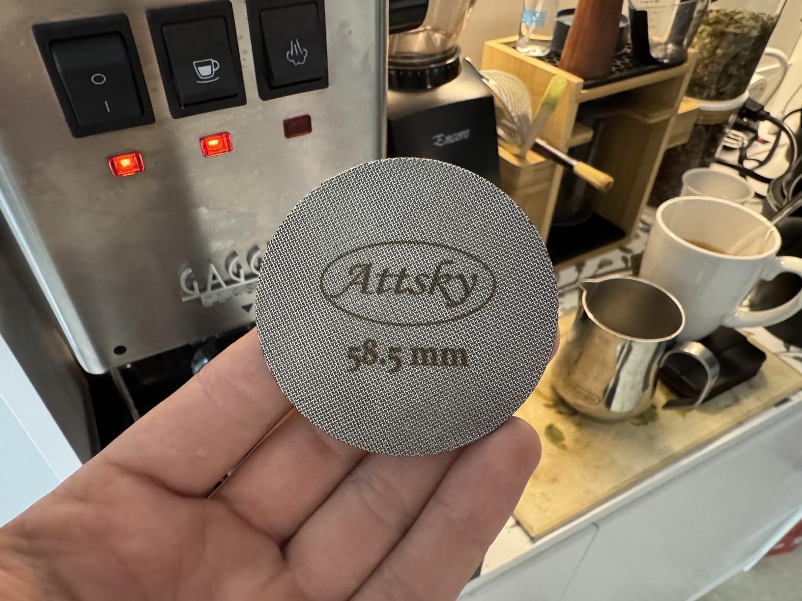 Attsky 58.5mm Espresso Puck Screen for 58mm Portafilter customer photo 1