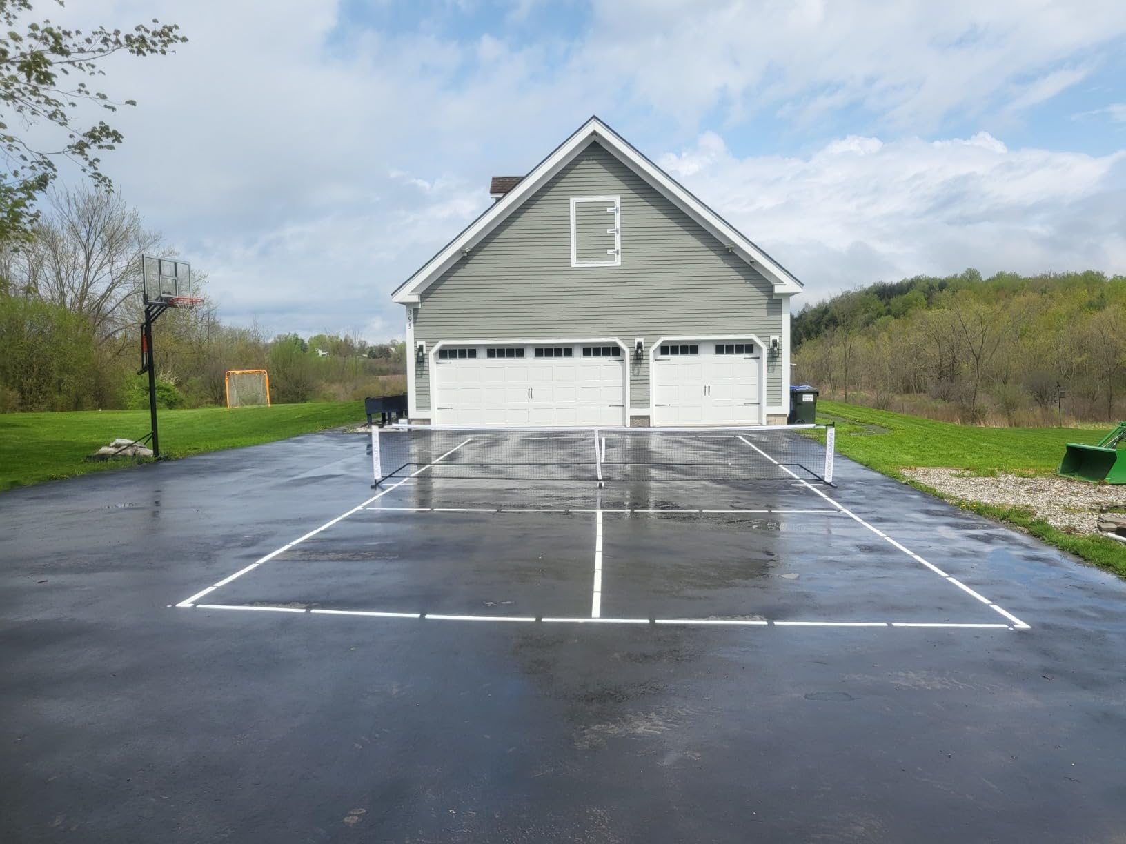 Murray Sporting Goods Premium Pickleball Court Marking Kit | Cardboard Stencil Paint Kit for Driveway, Asphalt or Concrete - Regulation Backyard Pickleball Court Kit customer photo 1