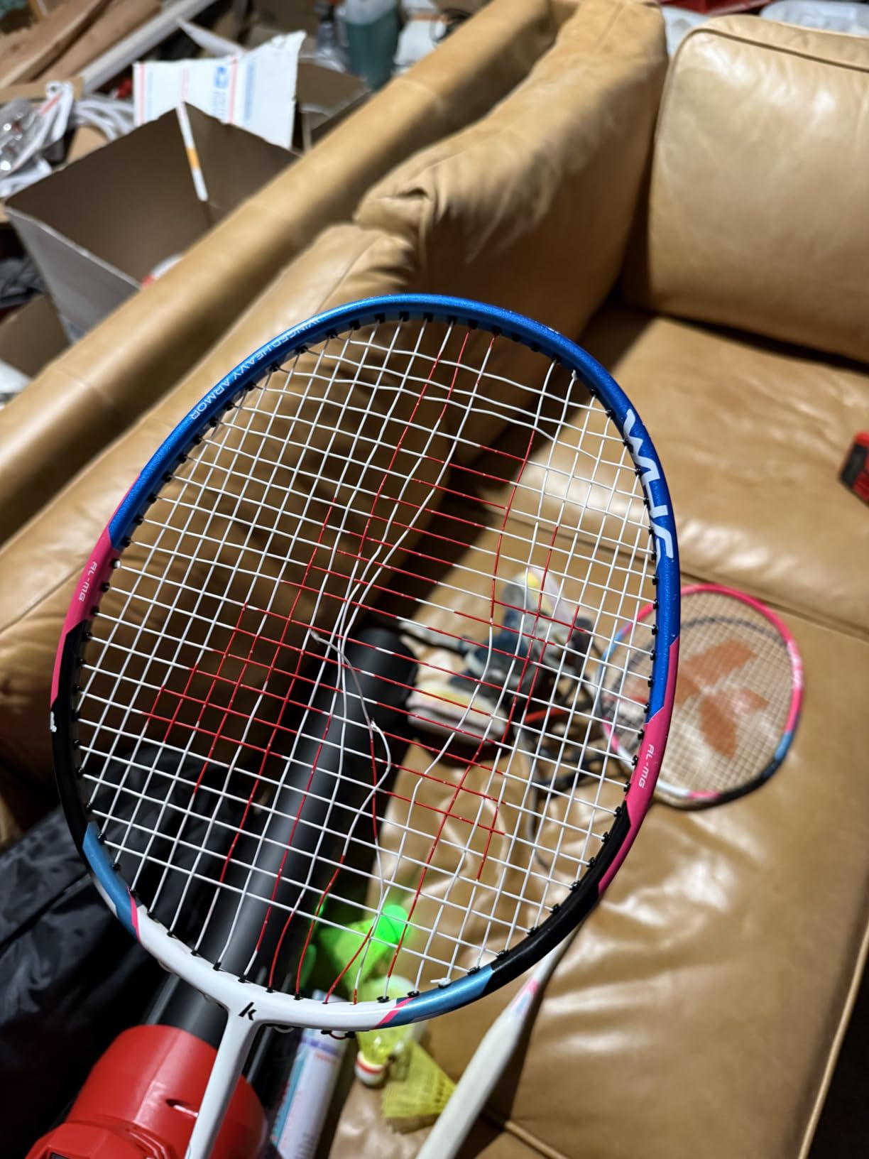 Kawasaki Badminton Rackets, Professional Graphite Shaft Badminton Set of 2 for Backyard, with 2 Lightweight Carbon Badminton Racquets/3 Badminton Shuttlecocks/2 Racquet Overgrips/1 Carry Bag customer photo 2