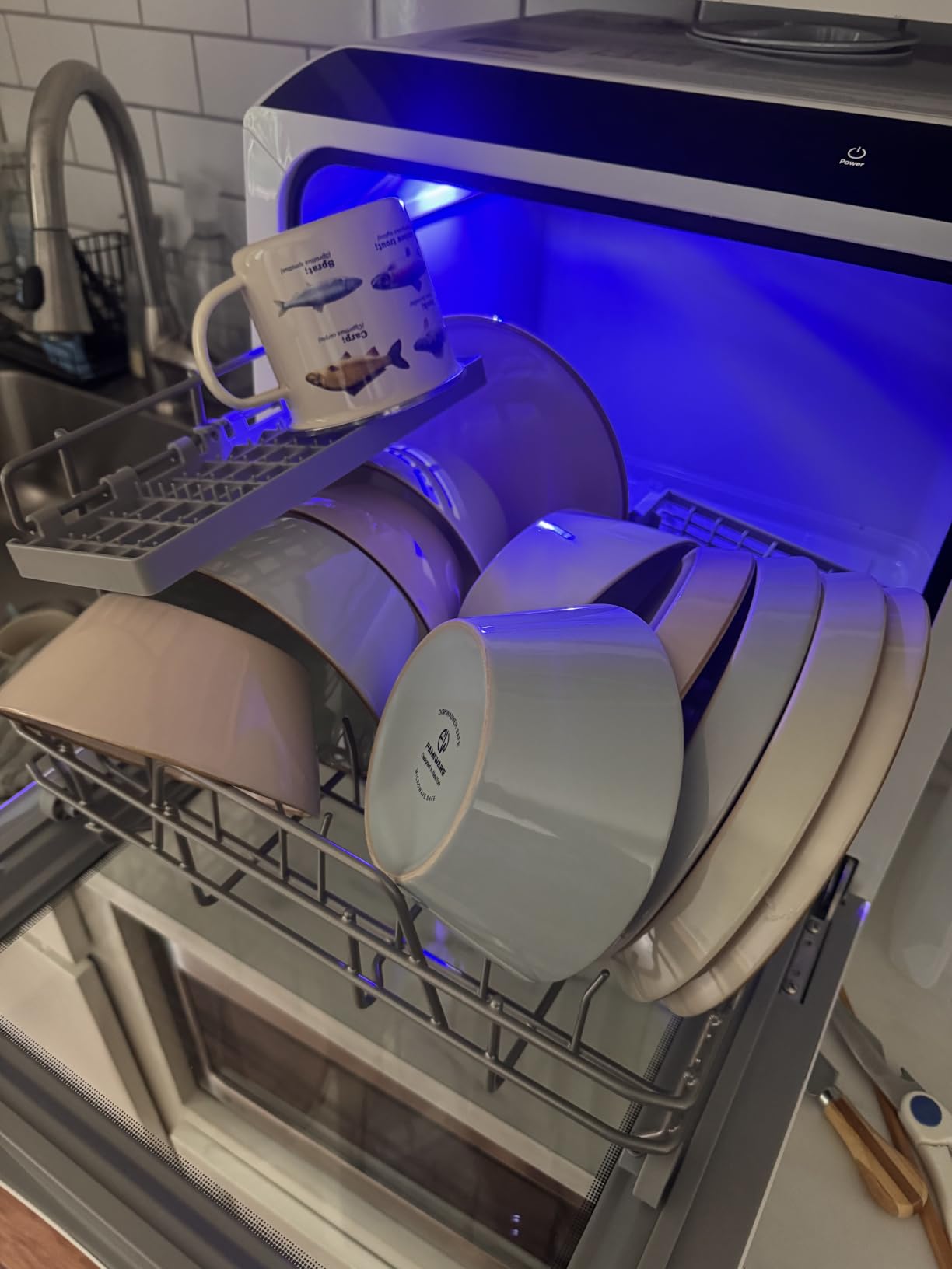 EUHOMY 6 Programs Countertop Dishwasher Portable, 40dB, 360° Coverage customer photo 1