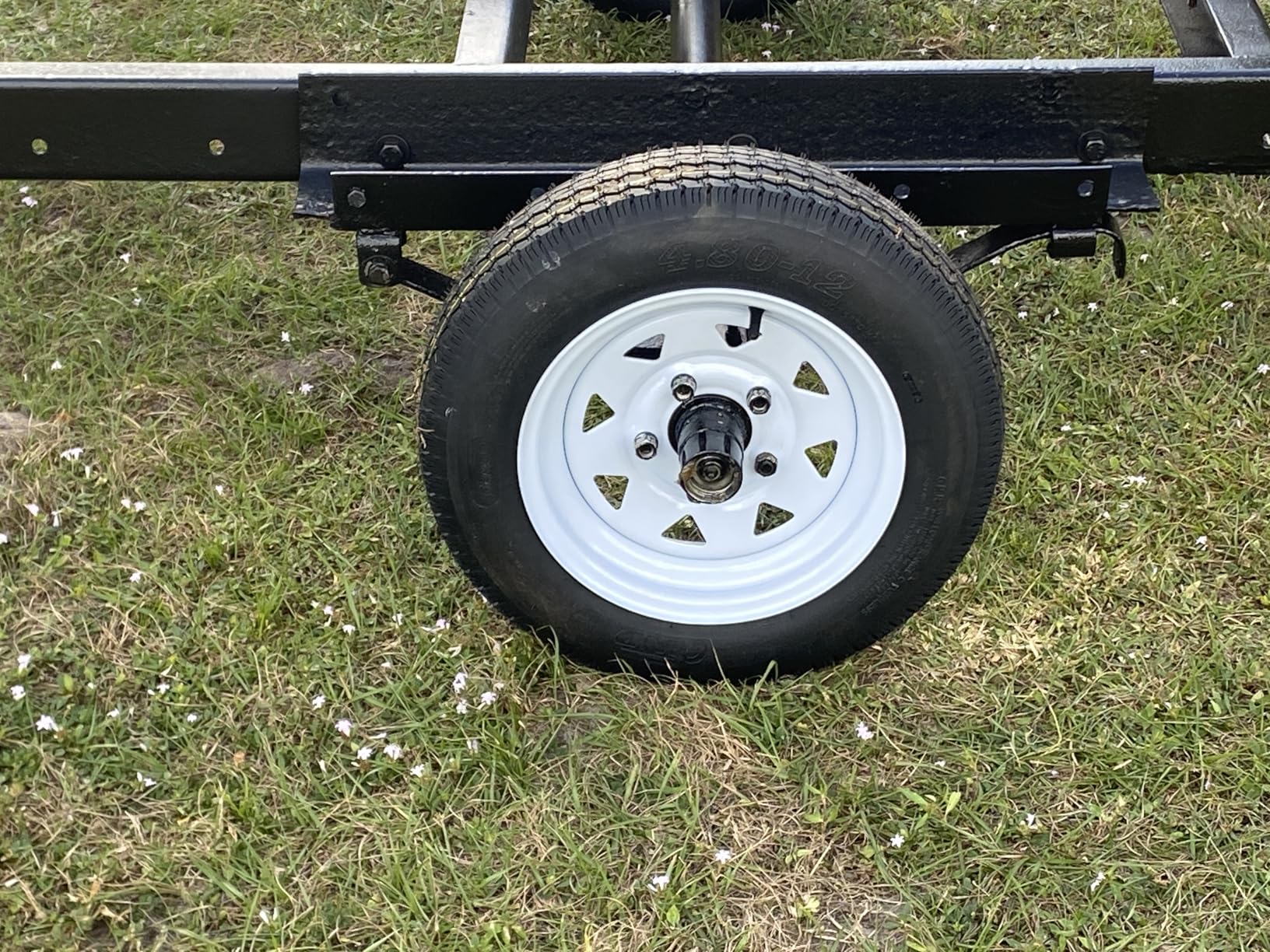 2 Pack 4.80-12 4.80x12 480-12 4.80-12 Trailer Tires with 12'' Rims, 4 Lug on 4'', Load Range C 6PR customer photo 2