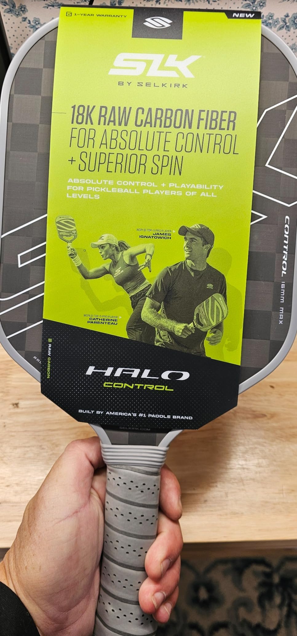 Selkirk Sport SLK Halo Pickleball Paddles | T700 Raw Carbon Fiber Paddle customer photo 2