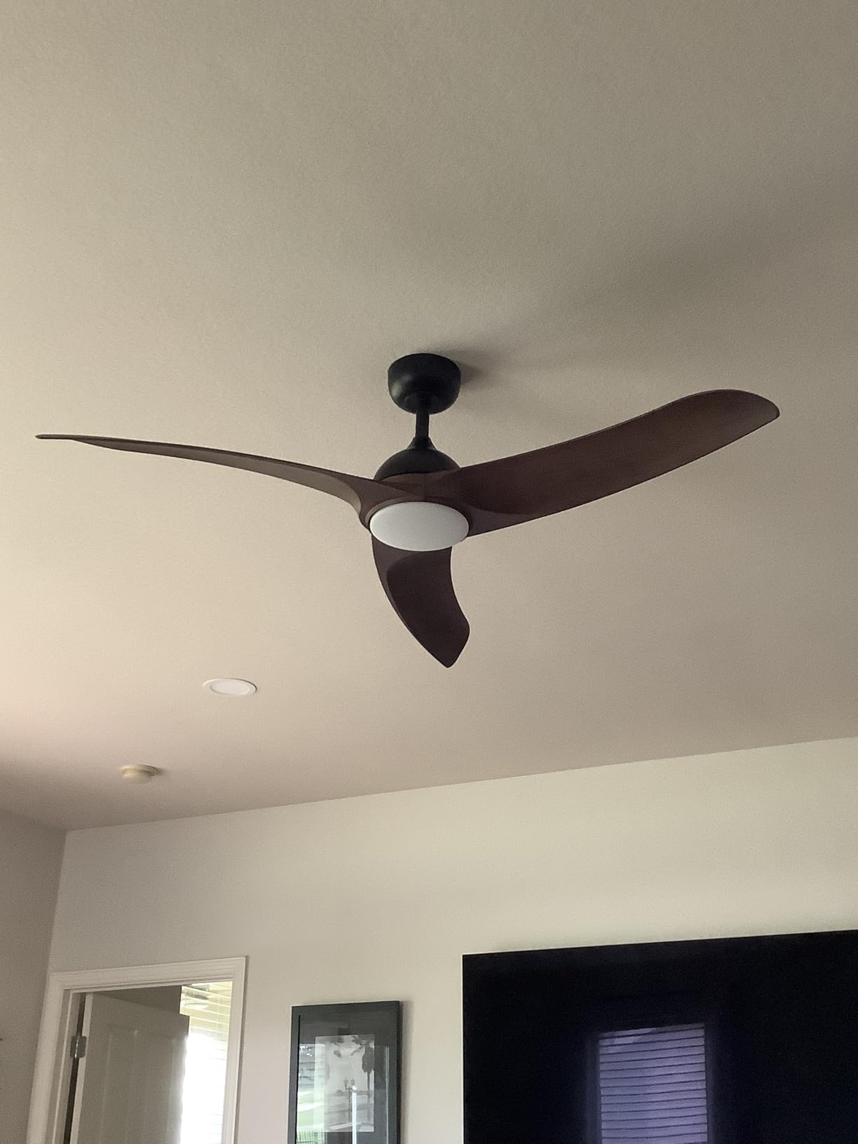 Ceiling Fans with Lights, 42 inch Low Profile Ceiling Fan with Light and Remote Control, Flush Mount, 3CCT, Dimmable, Quiet Reversible Motor, White Ceiling Fan for Bedroom Indoor/Outdoor Use customer photo 1