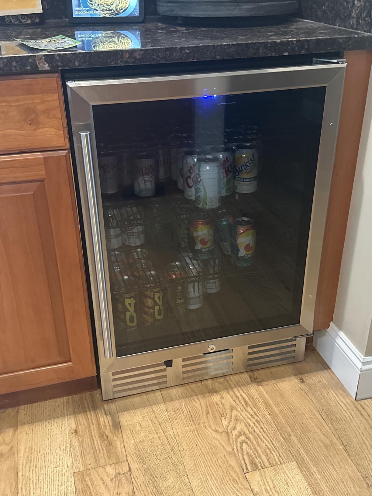 Feelfunn 15 Inch Beverage Refrigerator Under Counter,126 Cans,Silver customer photo 2