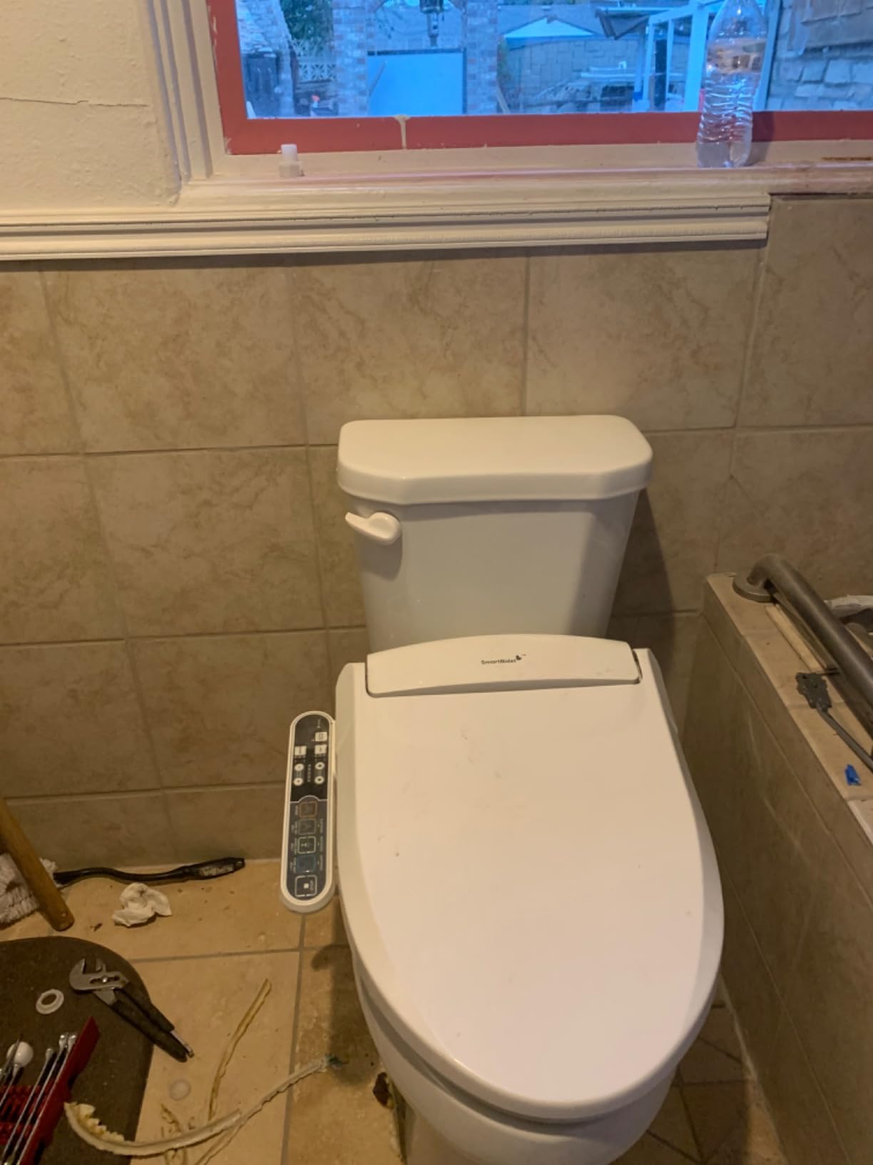 19 Inch ADA Compact Tall Toilet for Seniors 1.28 GPF White customer photo 1