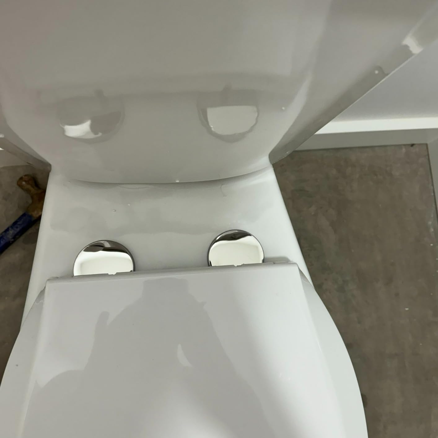 19 Inch ADA Compact Tall Toilet for Seniors 1.28 GPF White customer photo 2