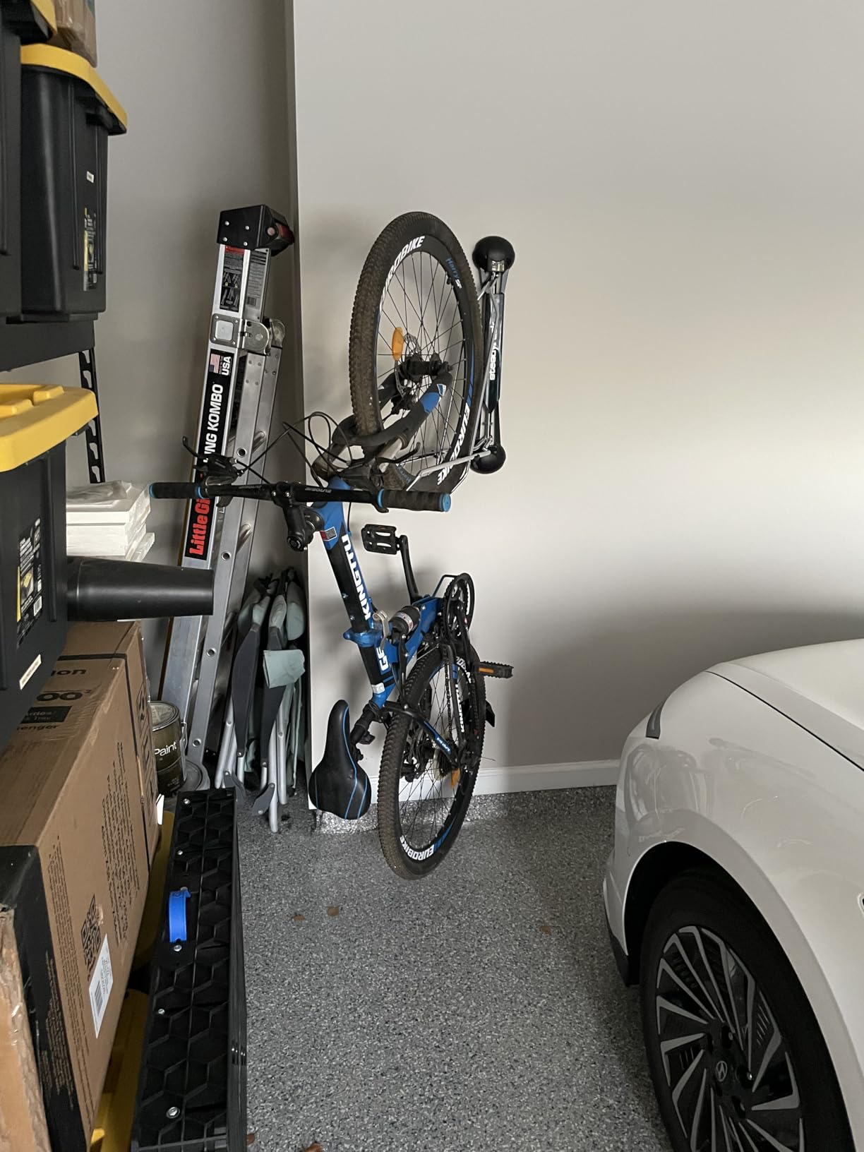 Steadyrack Fat Tire Bike Rack – Vertical Wall Mount Storage for Fat Bikes with 2.8”–4.5” Wide Tires – Space-Saving Pivot Design for Garage or Home customer photo 2