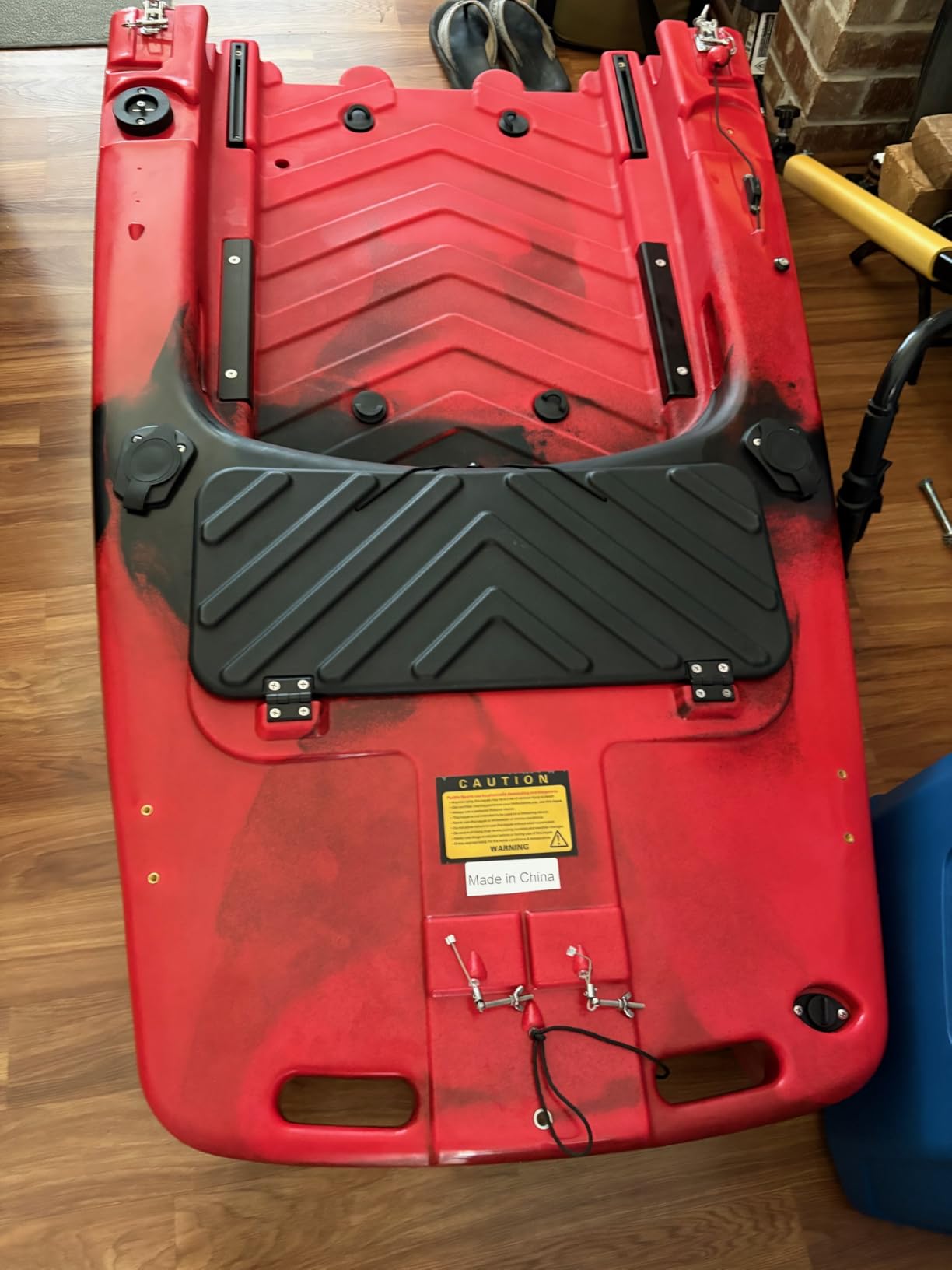 Reel Yaks Raider Modular Fishing Kayak - 9.5ft, 380 lbs Capacity, Red White Black - Pedal Fishing Kayaks for Adults & Youth, Sit on Top, Compact Storage, Lightweight, Easy Transport customer photo 2