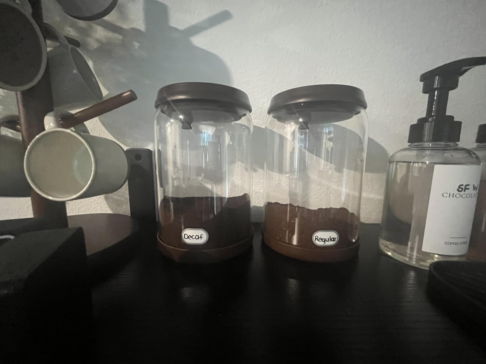 7 oz Coffee Canister, Clear Glass Jar with Airtight Pop Lid and CO₂ Valve customer photo 1