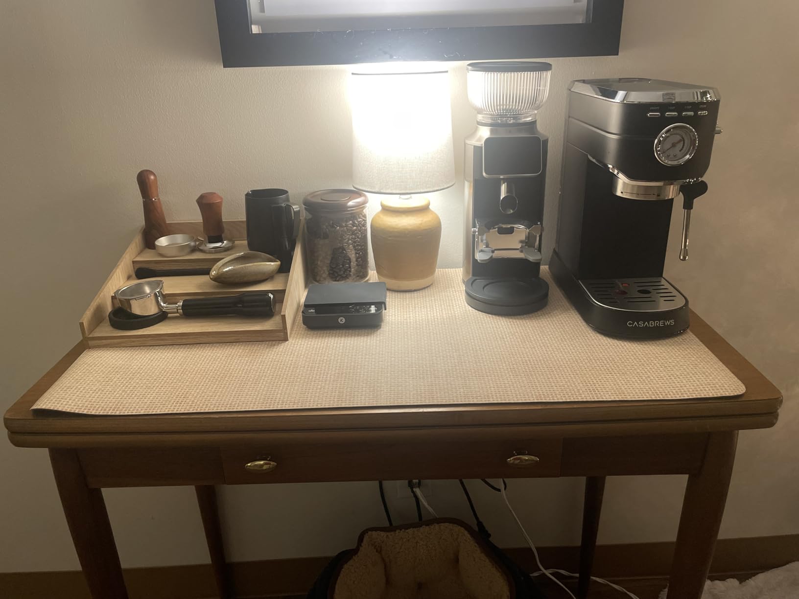 7 oz Coffee Canister, Clear Glass Jar with Airtight Pop Lid and CO₂ Valve customer photo 2