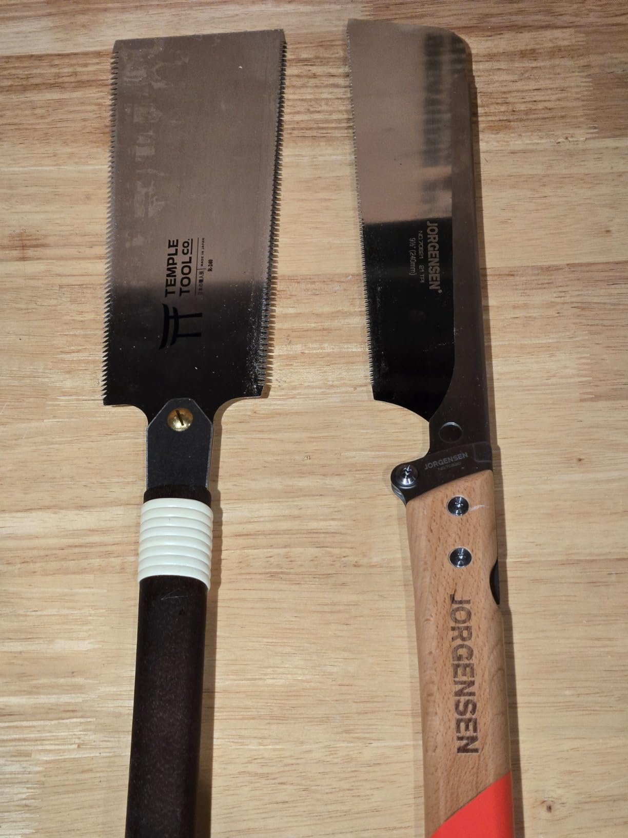 Japanese Pull Saw - 9.5 Ryoba Hand Saw with Rip-cut and Crosscut - Wood Saw for Dovetails, Tenons, Joinery, Cutting Boards to Length & Width- Temple Tool Co. customer photo 1