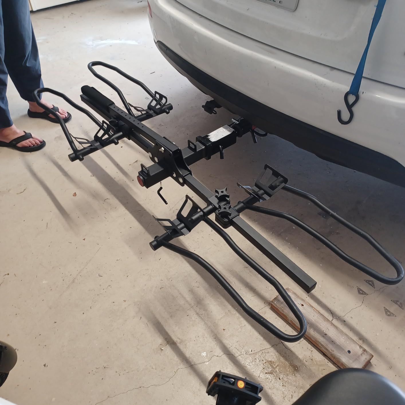PAULINN Ebike Rack for Tow Hitch, Heavy Duty 2 Bike Folding Bicycle Car SUV Racks for E Bike,Fat Tire and Standard, 2