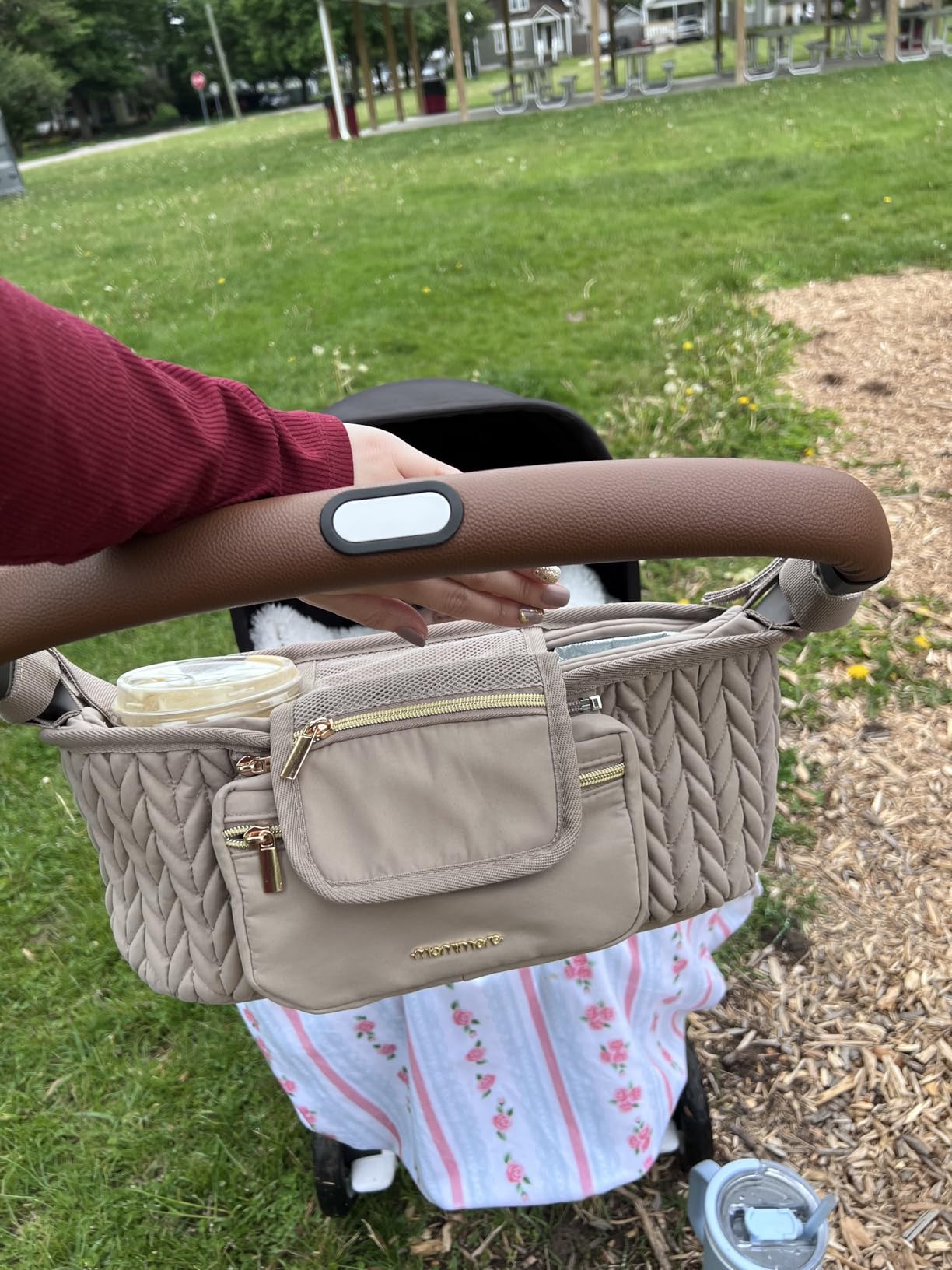 mommore Universal Stroller Organizer with Insulated Cup Holders customer photo 2