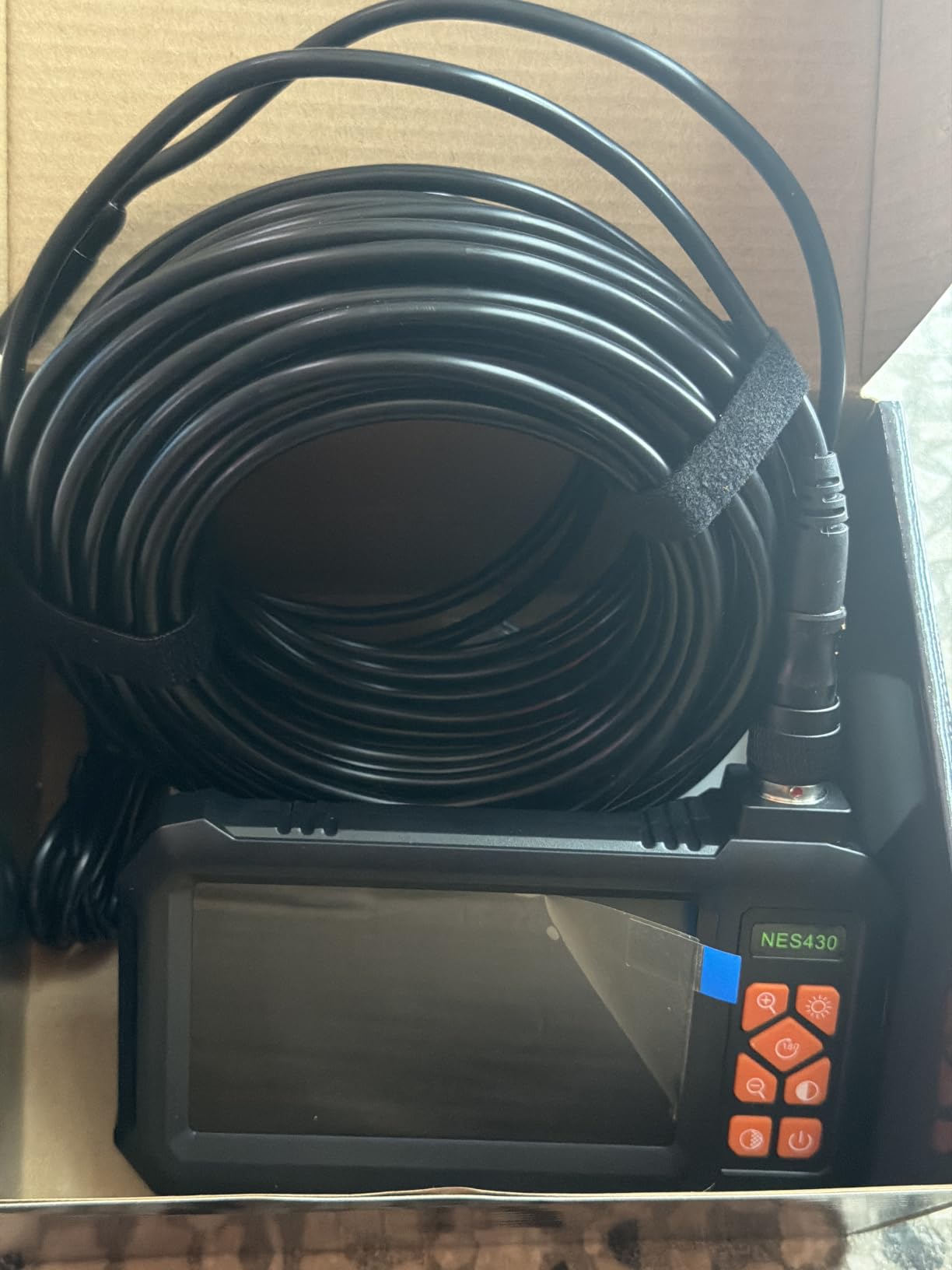 49.2 Feet Inspection Endoscope Camera with Light, 1080P HD Borescope Camera with Light, 4.3