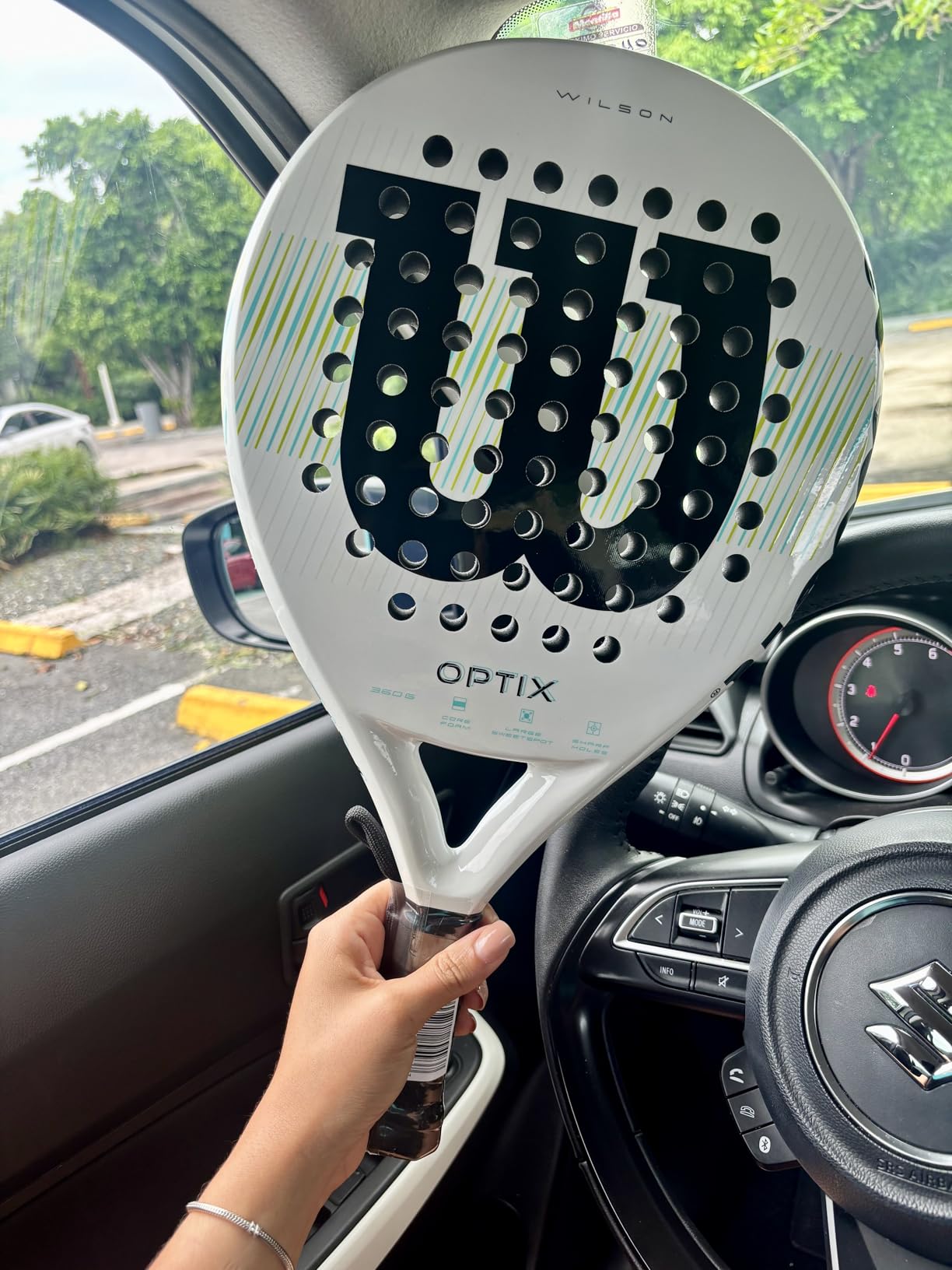 Wilson Optix V1 Padel Rackets - Grip Size 2-4 1/4