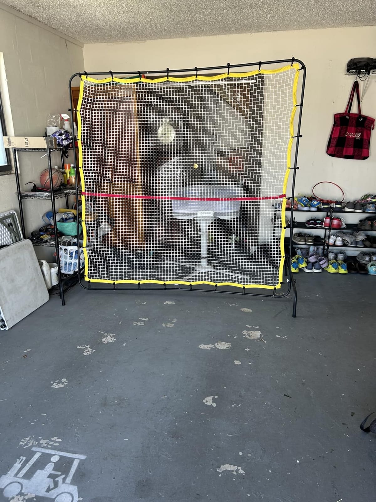 Pickleball Rebounder Net 6.5x6.5ft Portable Tennis Practice Wall Rebound Net Adjustable Tilt, Sport Training Equipment Bounce Back Net, for Court Backyard and Indoor & Outdoor customer photo 1
