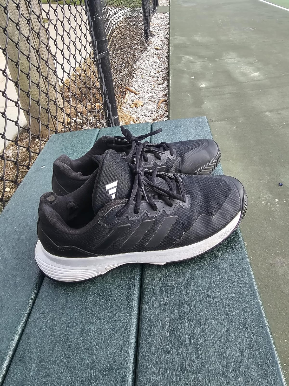 adidas Mens Gamecourt 2.0 Tennis Sneakers Shoes - Black customer photo 2