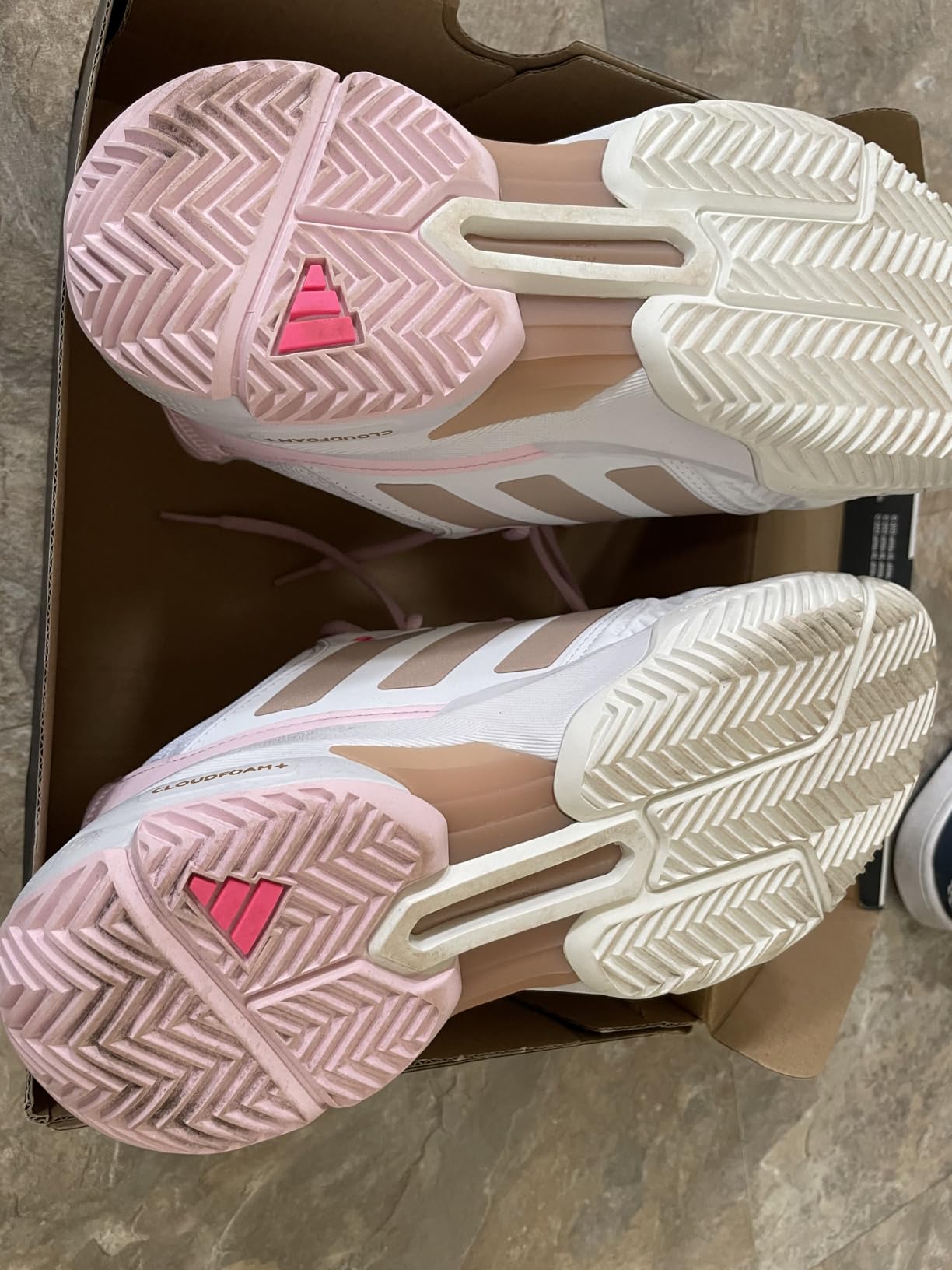 adidas Womens Courtjam Control 3 Tennis Sneakers Shoes - White customer photo 1