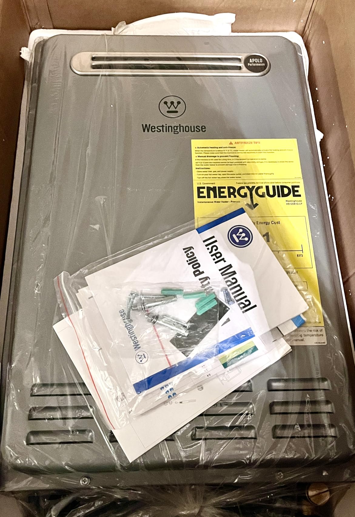 Westinghouse Tankless Water Heater Gas Indoor, 7.9 GPM, 180,000 BTU customer photo 1