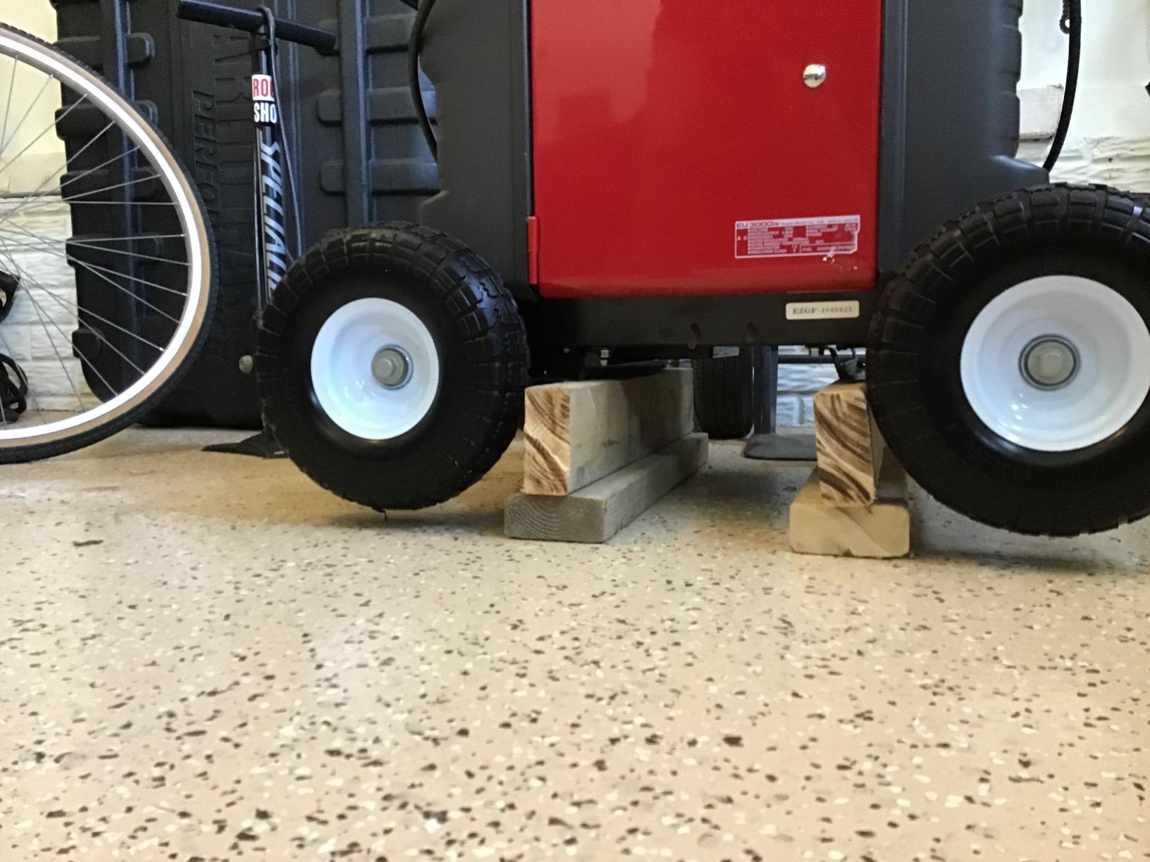 All Terrain Wheel Kit - fits Honda EU3000is Generator, Solid Never Flat Tires (White Wheels) customer photo 2