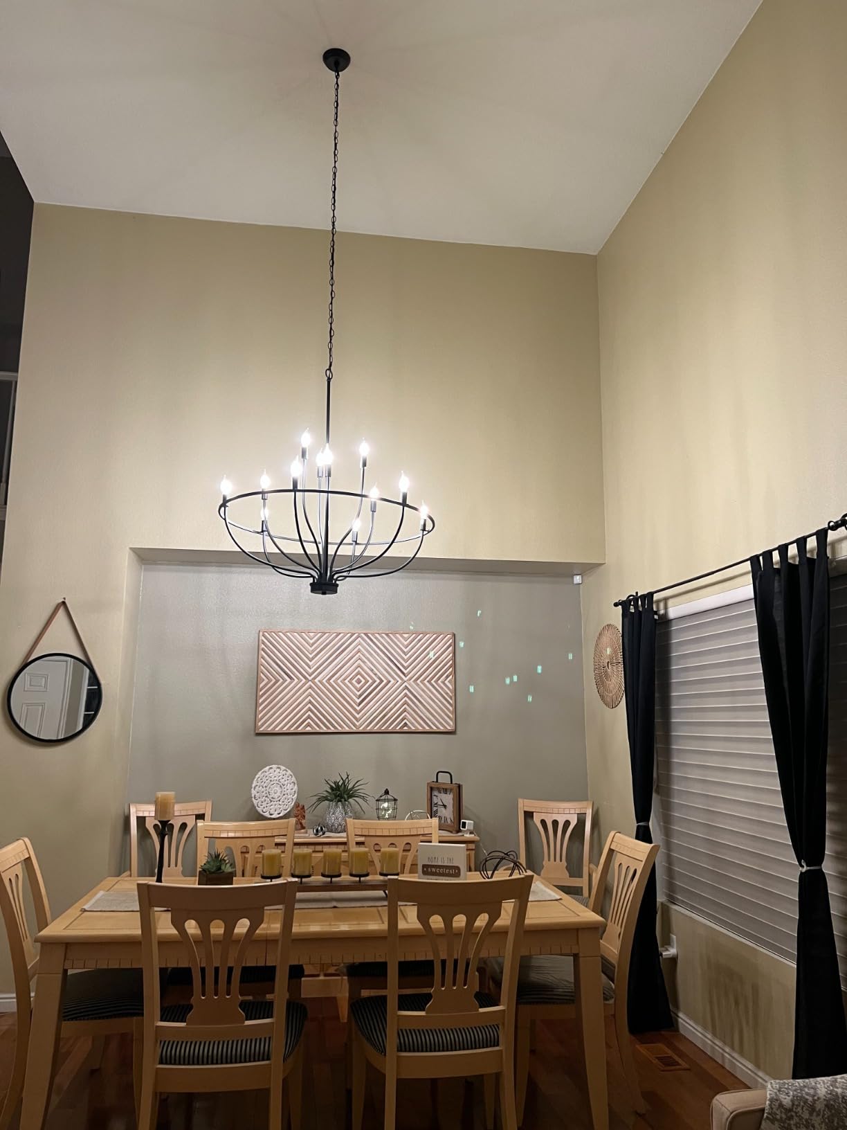 24 Light Brushed Nickel Chandelier 51'' Large Candle Chandeliers for High Ceiling Foyer Modern Classic Chandelier Light Fixture for Large Living Room Dining Room Stairs Entry Restaurant Hotel customer photo 2