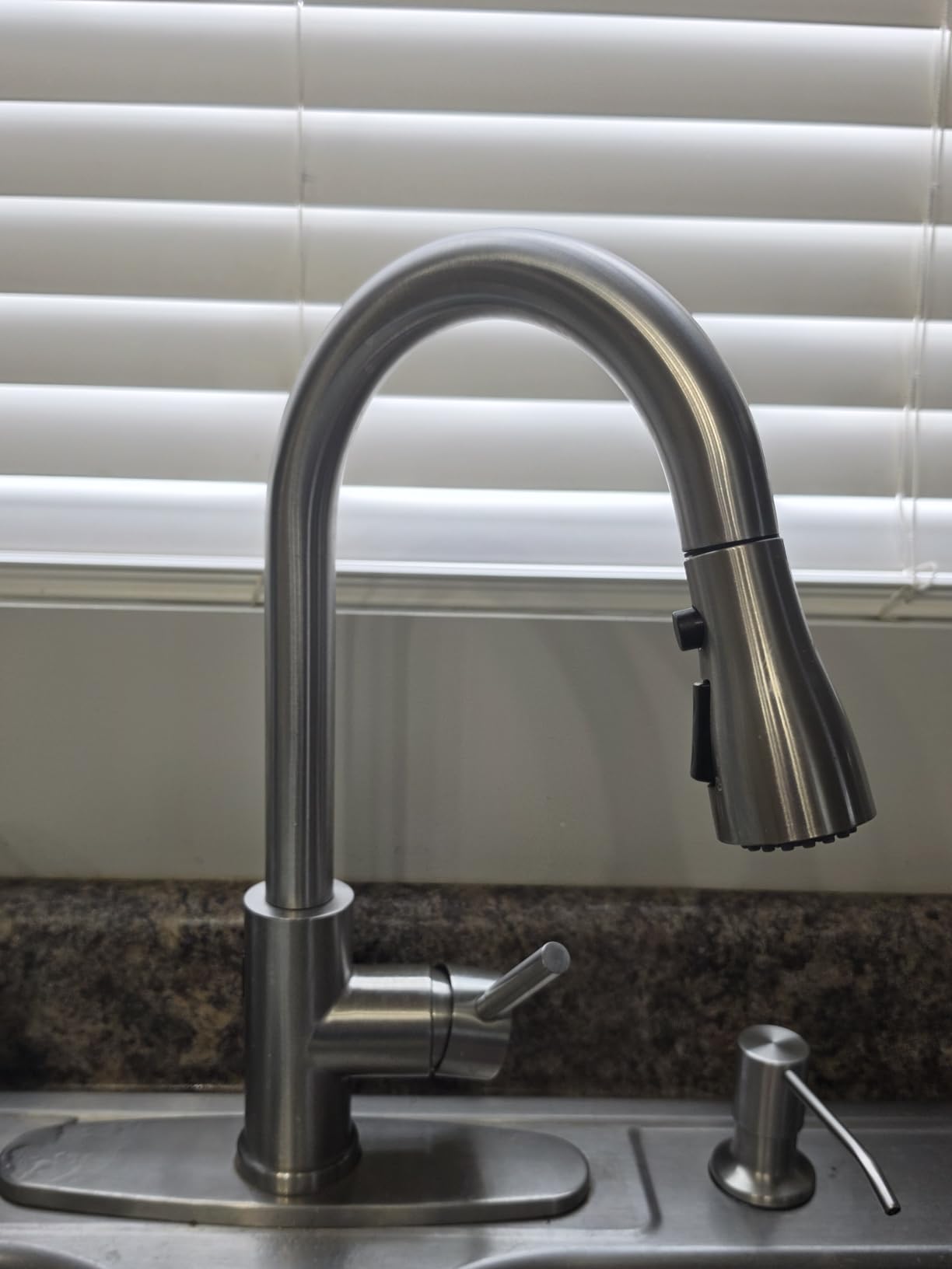 WEWE RO Drinking Water Faucet, Brushed Nickel, 1/4