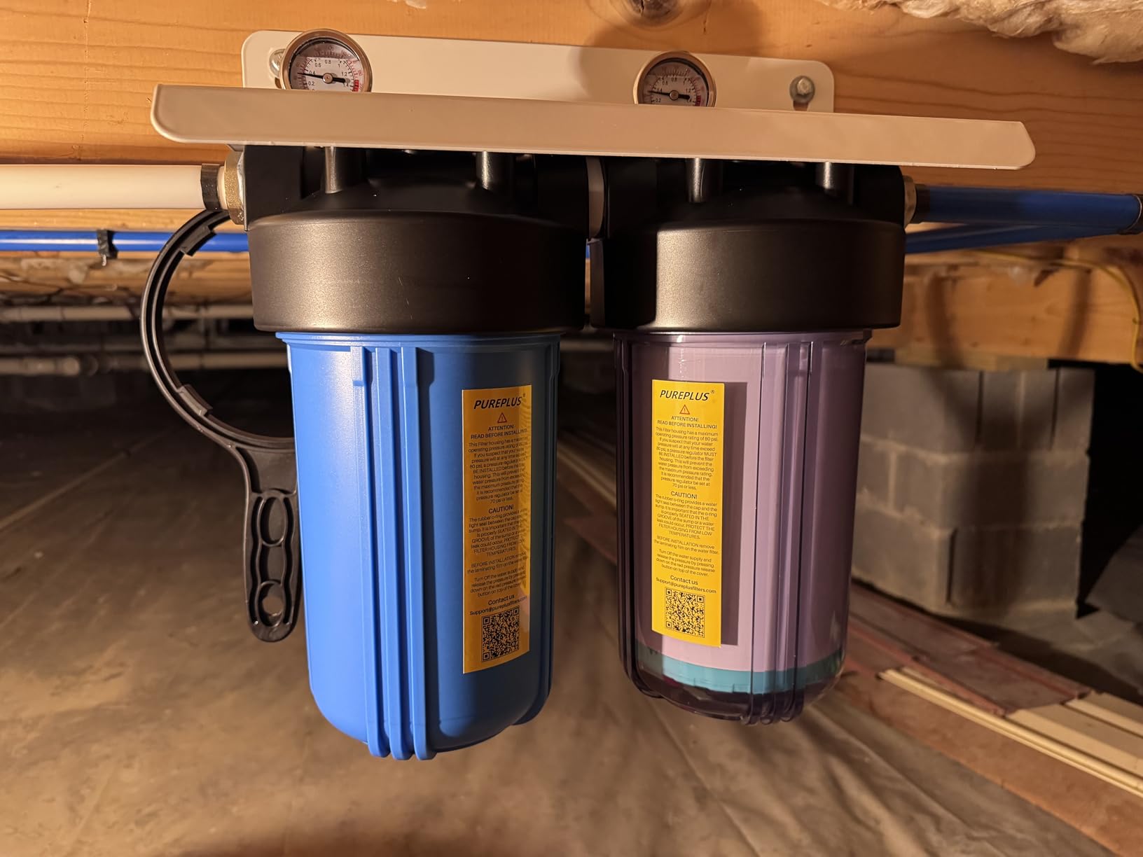 PUREPLUS 2-Stage Whole House Water Filter Reduces Chlorine, Iron, Manganese customer photo 2