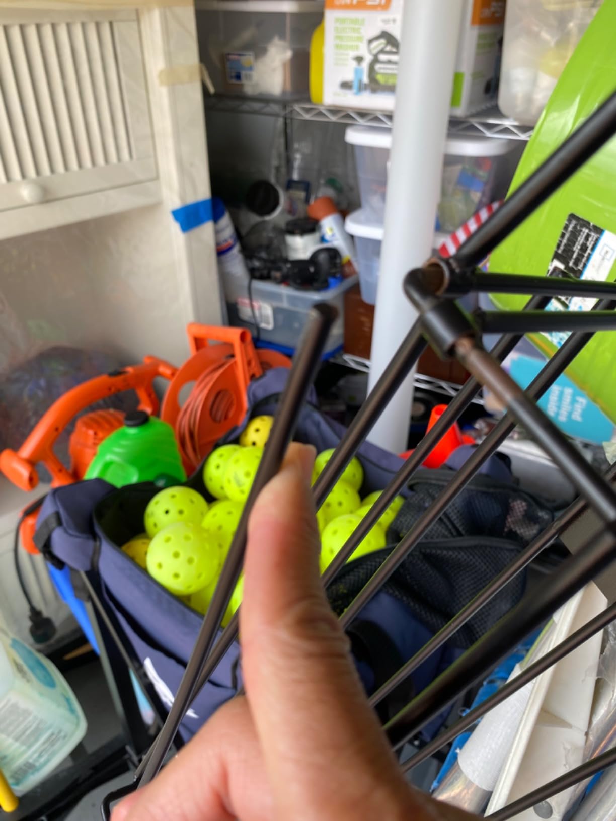 Portable Pickleball & Tennis Ball Hopper - Pickleball Collector Retriever Basket Carrier Gatherer Picker Container for Picking and Storage Training Tool for Ball customer photo 1