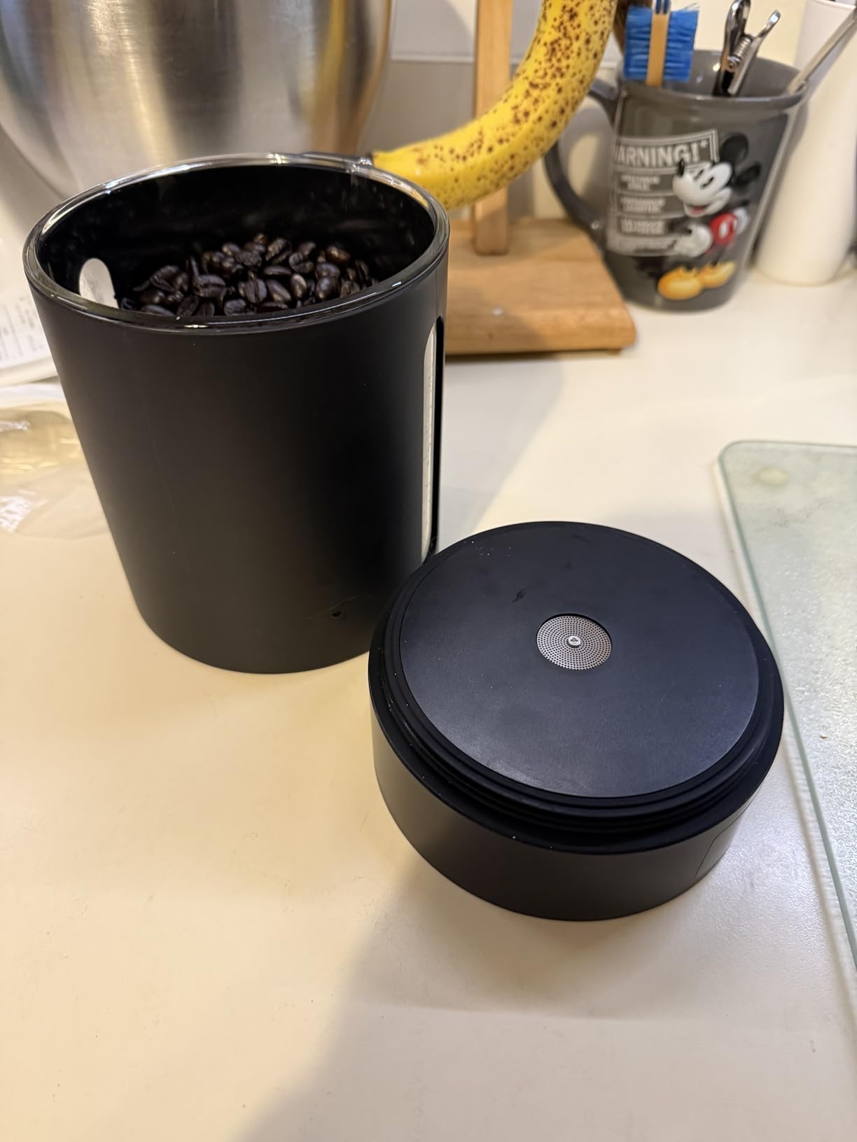 Automatic Vacuum Coffee Canister, 1.3L Coffee Container with LED Display customer photo 1