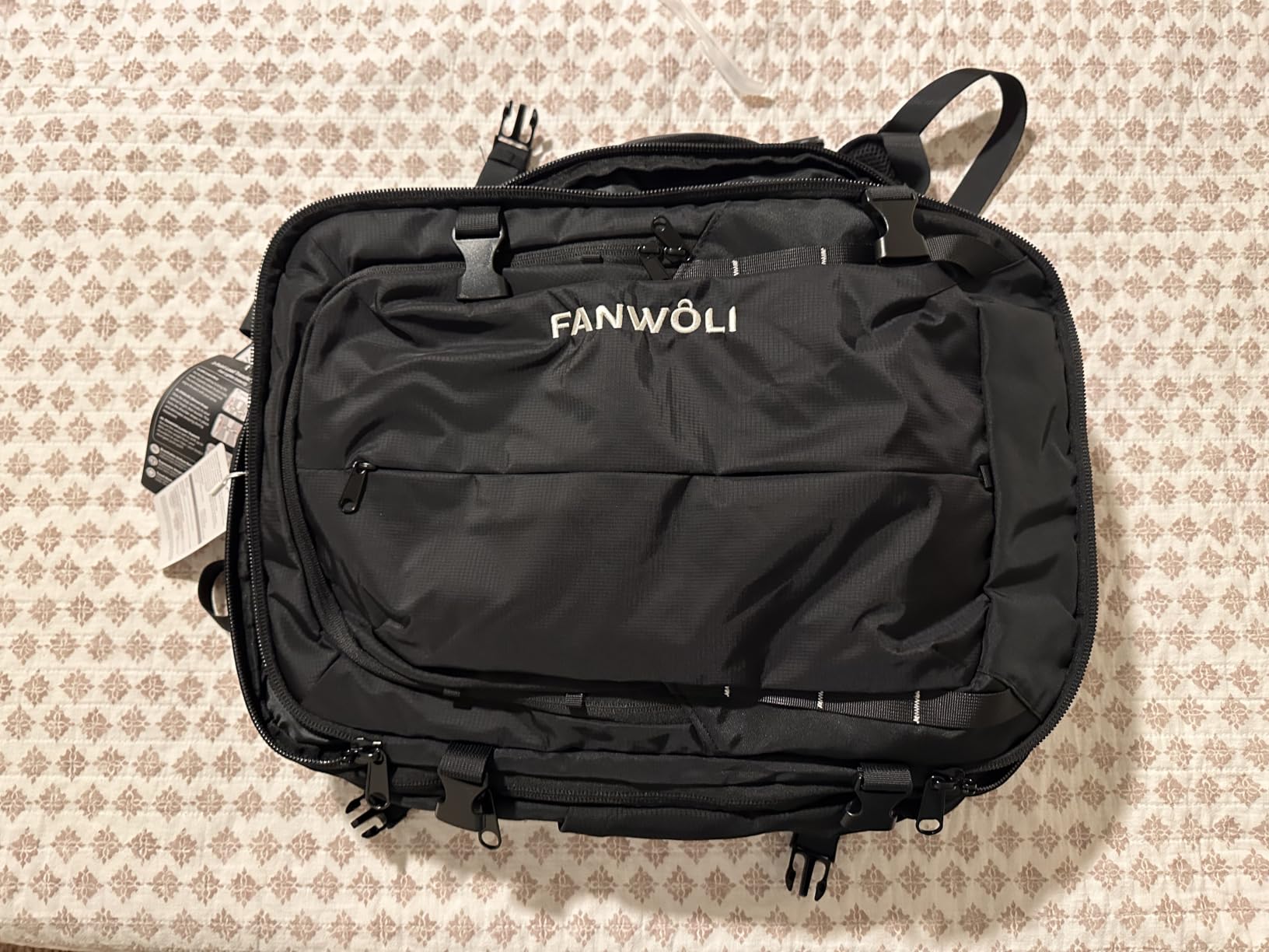 Fanwoli Rolling Vacuum Backpack Travel,One-Button Compression,55L,Green customer photo 1