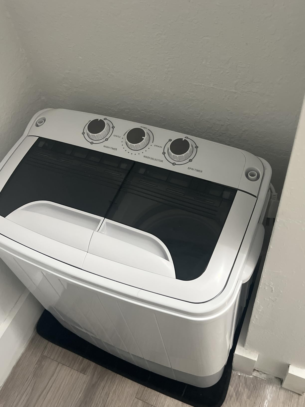 INTERGREAT Portable Washing Machine, 18lbs Twin Tub portable Washer with Spin Cycle and Dryer, Semi-automatic Washer Machine Combo for Dorms, Apartments, Grey customer photo 1