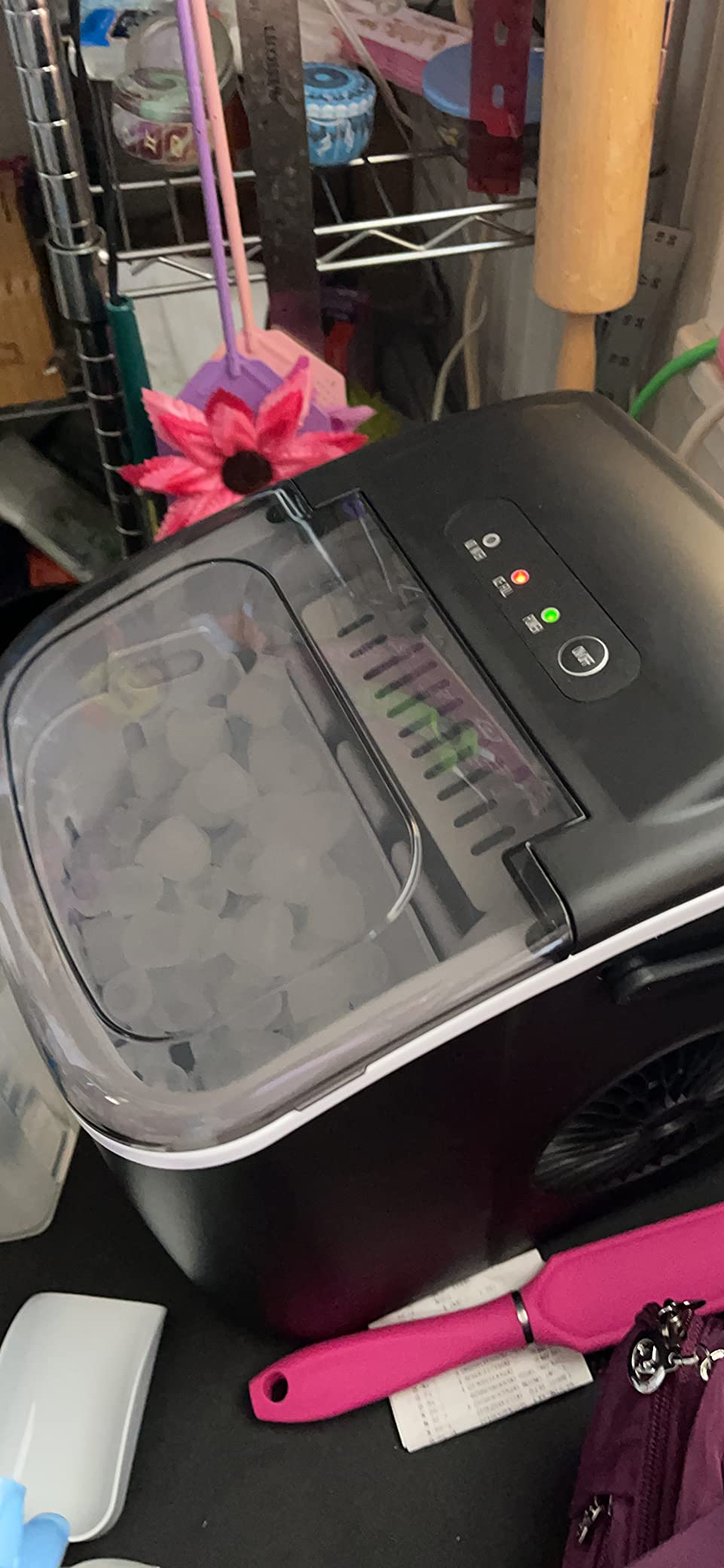 Crzoe Nugget Ice Maker Countertop, 35lbs/Day, Portable Pebble Ice Machine customer photo 2