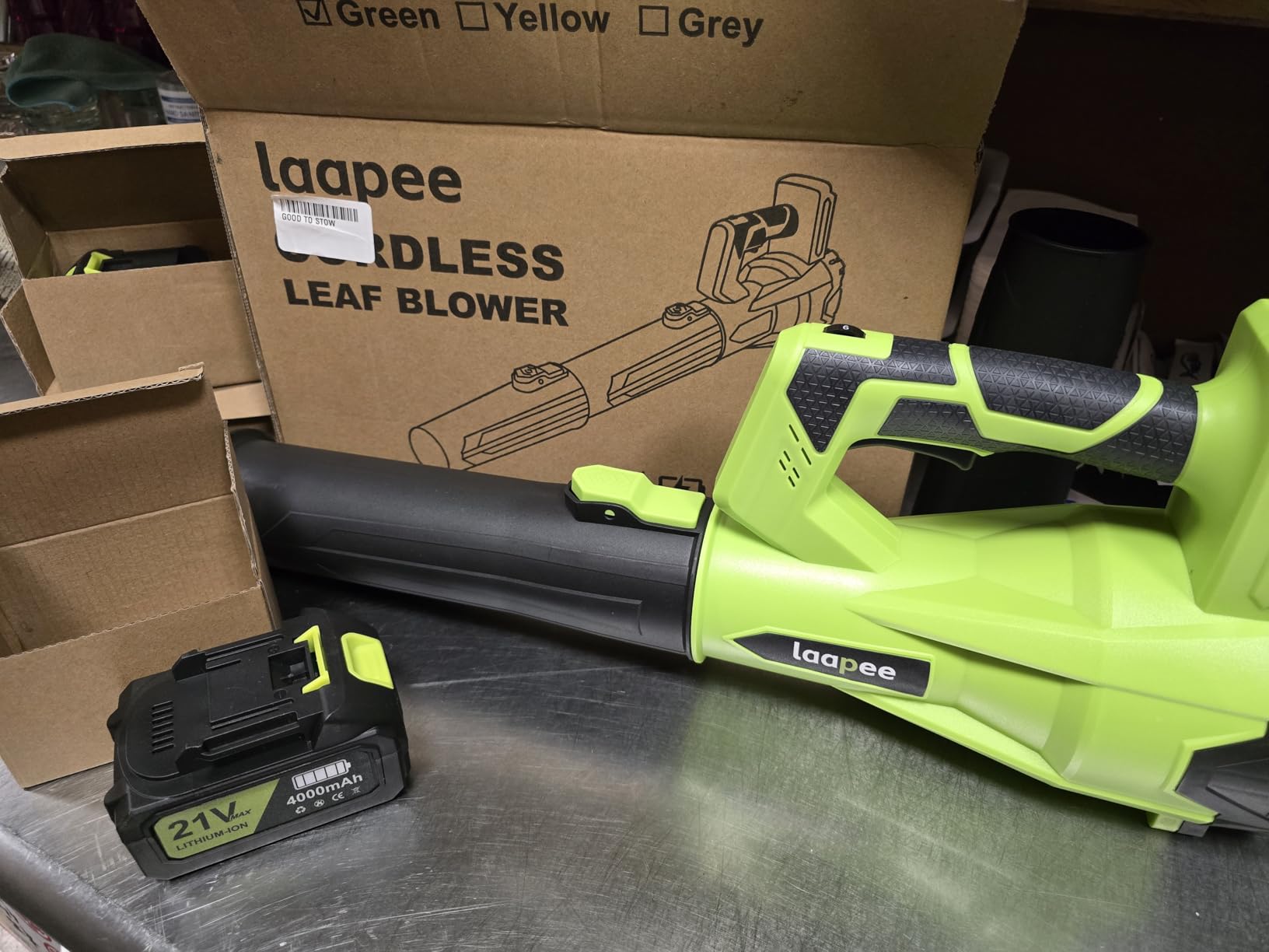 Leaf Blower Cordless 650CFM with 2x4.0Ah Battery Powered and Fast Charger customer photo 2