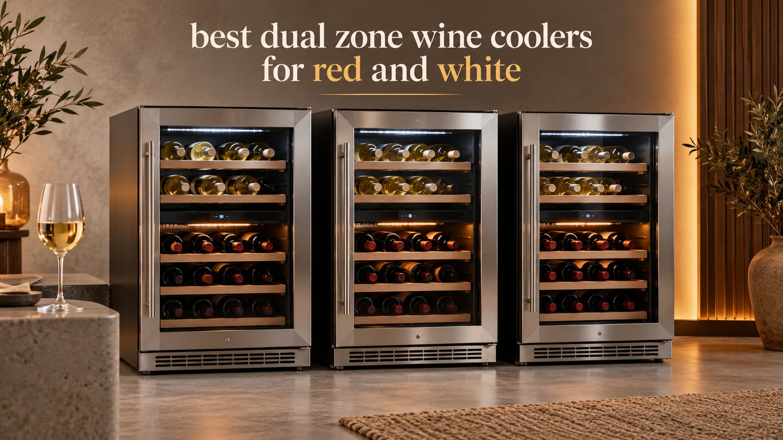 best dual zone wine coolers for red and white