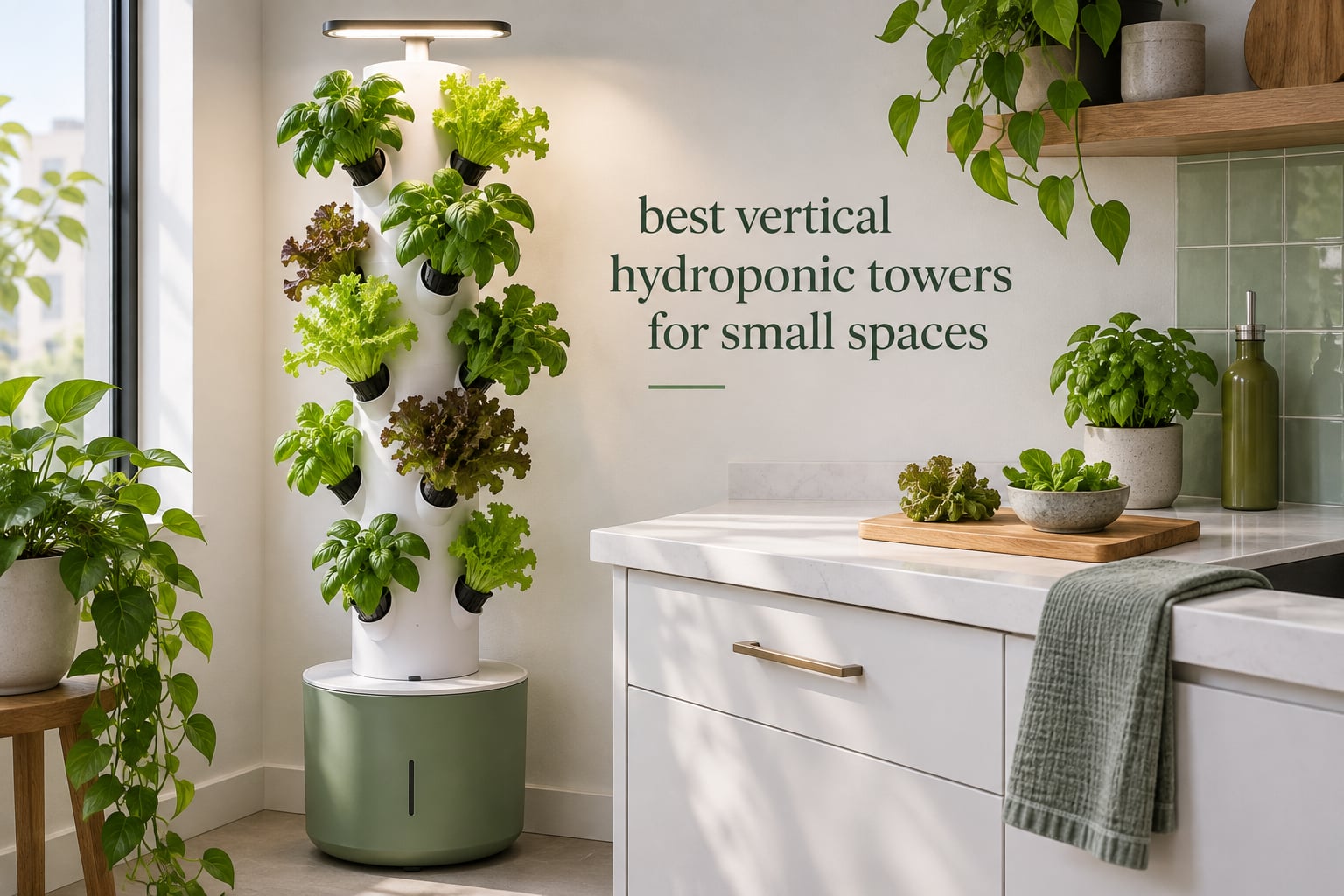 best vertical hydroponic towers for small spaces