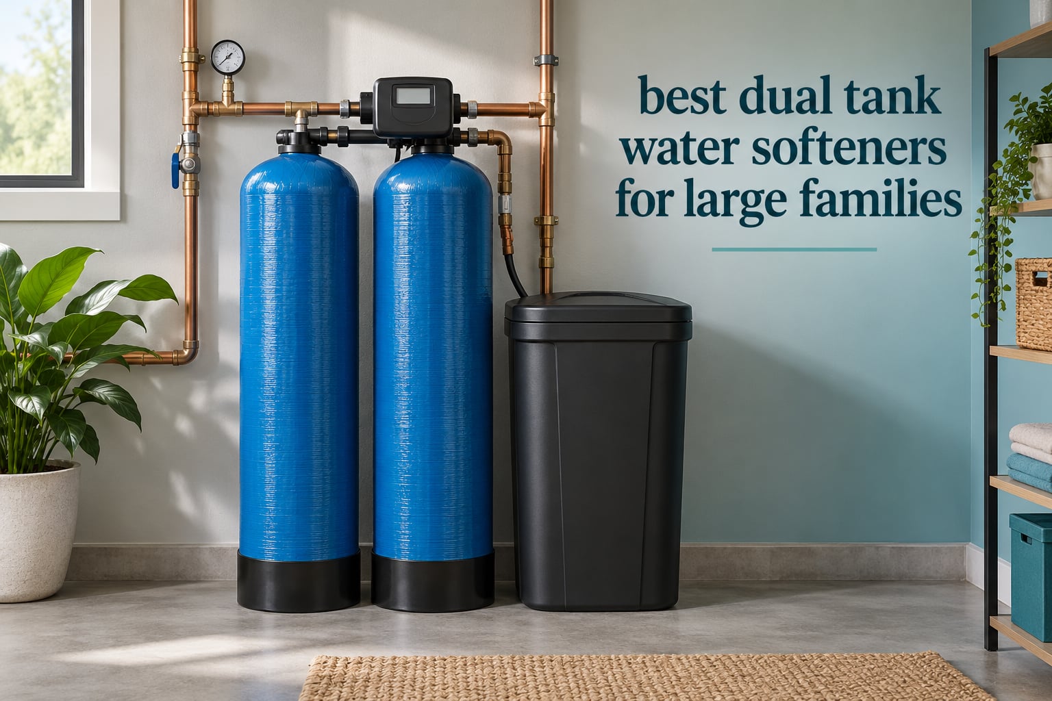 best dual tank water softeners for large families