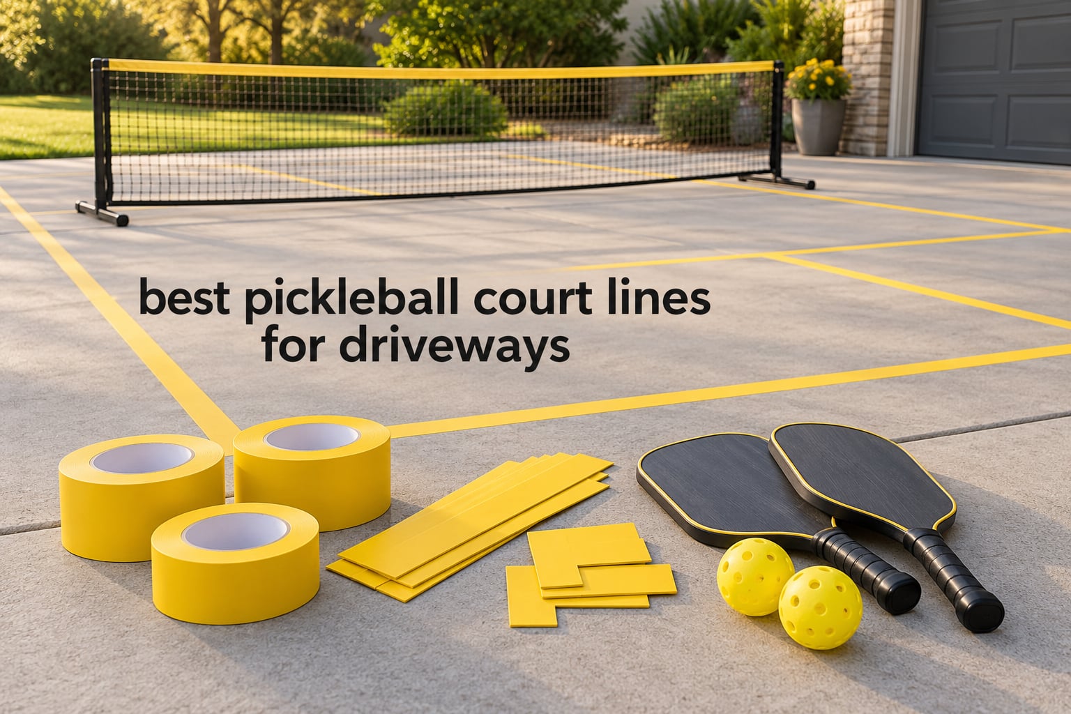 best pickleball court lines for driveways